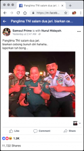 SALAH Panglima TNI Salam Dua Jari Biarkan Cebong Bunuh Diri