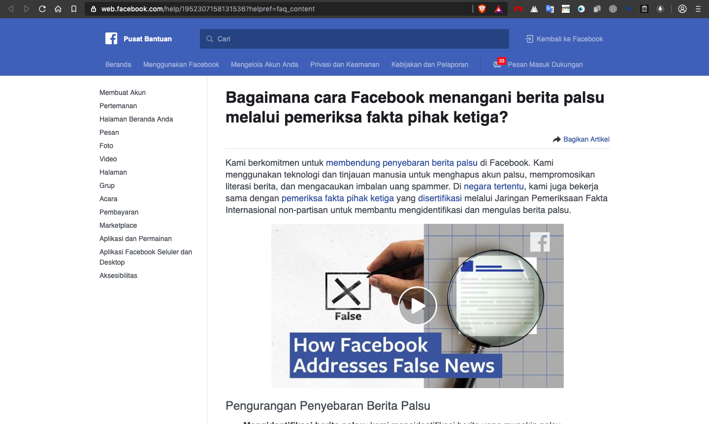 Gambar Kebijakan Facebook
