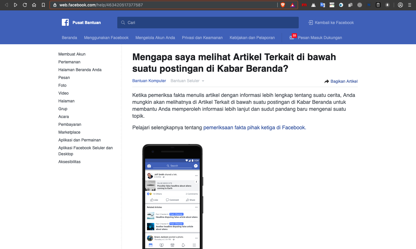 Gambar Kebijakan Facebook
