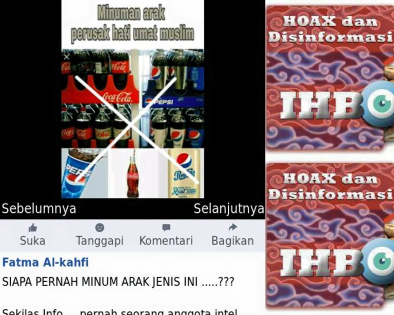 Hoax Coca Cola dan Pepsi Cola Minuman Arak Cek Fakta