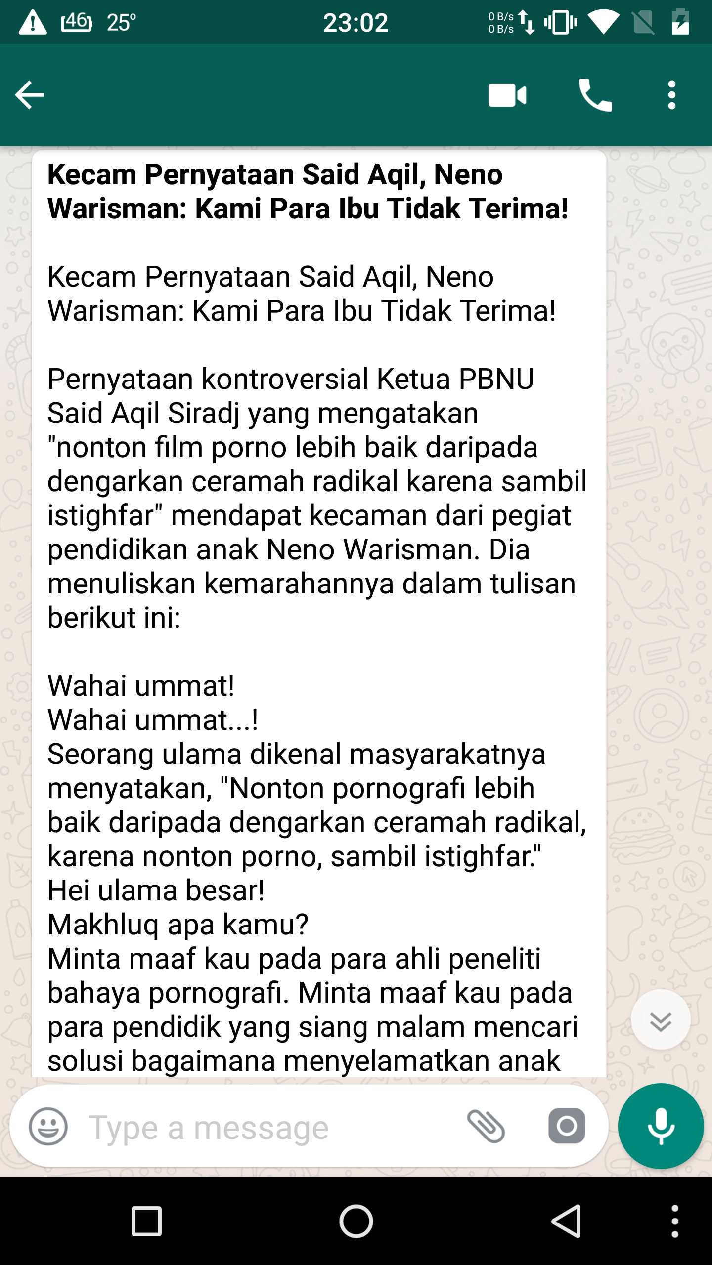 Ceramah said aqil lebih baik nonton bokep