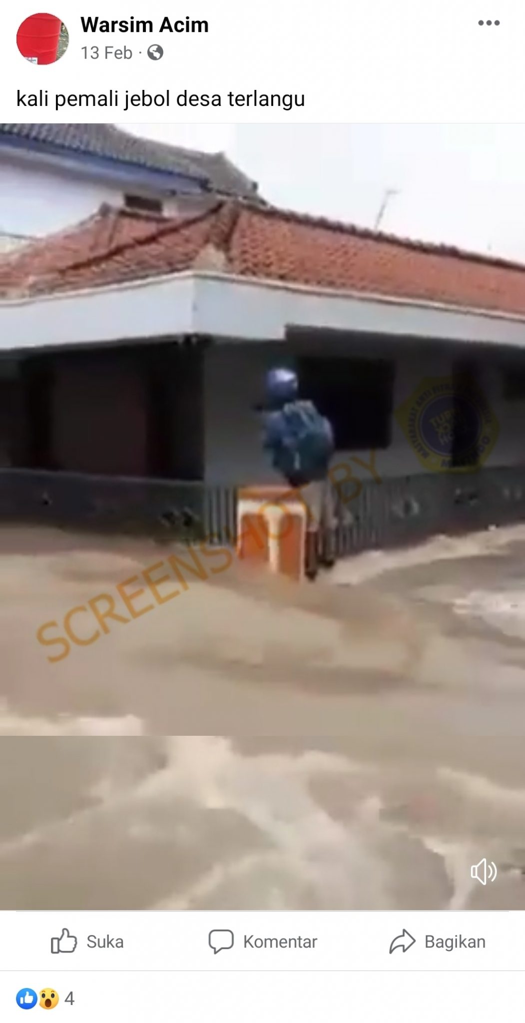 Salah Video Tanggul Kali Pemali Brebes Jebol Pada Februari