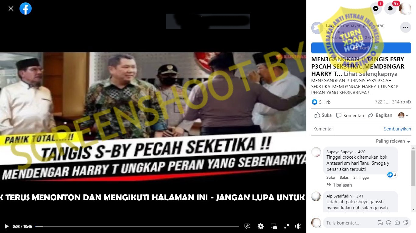 [SALAH] TANGIS SBY PECAH SEKETIKA !! MENDENGAR HARRY T UNGKAP PERAN ...