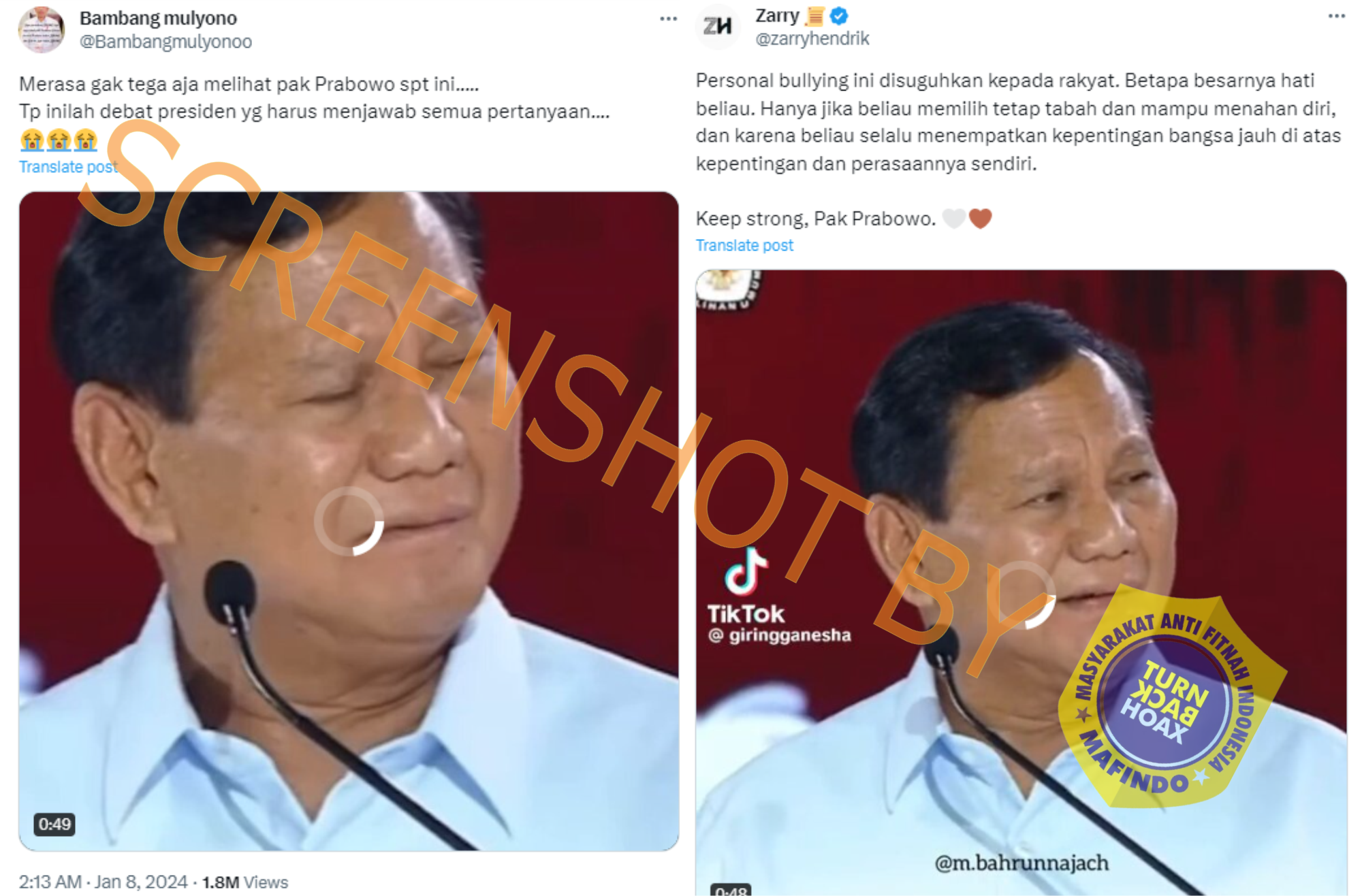 [SALAH] Video Ekspresi Prabowo Saat Anies Dan Ganjar Beri Skor Rendah ...